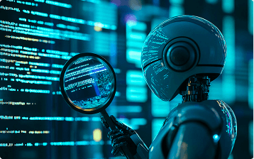 Ilustração sobre Inteligência Artificial e Automação